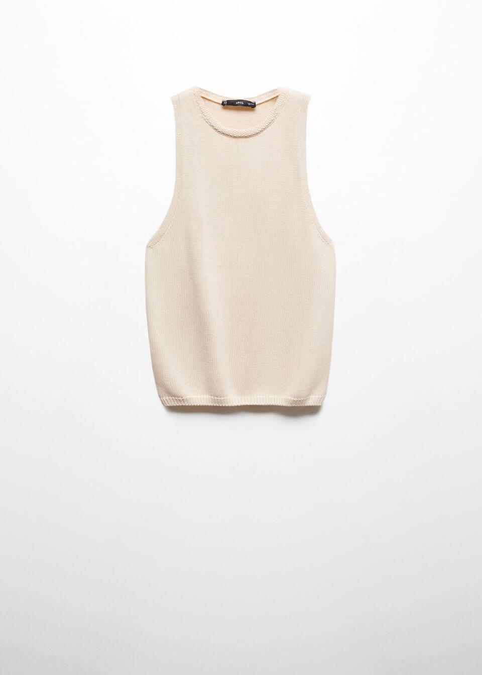 Cotton-linen knitted top -  Women | Mango United Kingdom | MANGO (UK)