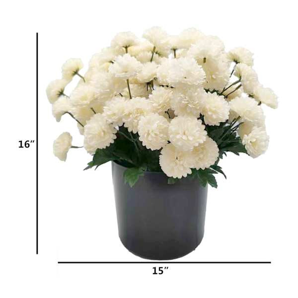 White Mum Arrangement, 16" | At Home