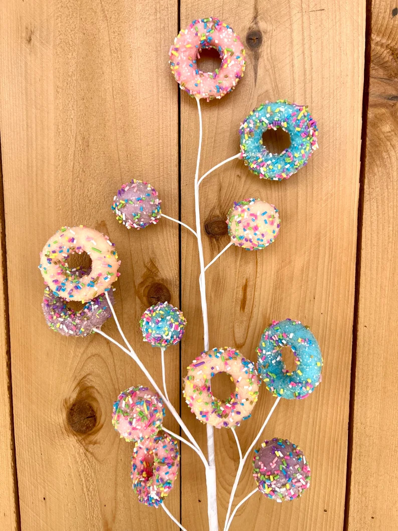 Mini Donut Spray, Wreath Embellishments, Candy Decoration, Christmas Decoration, Christmas Spray,... | Etsy (US)