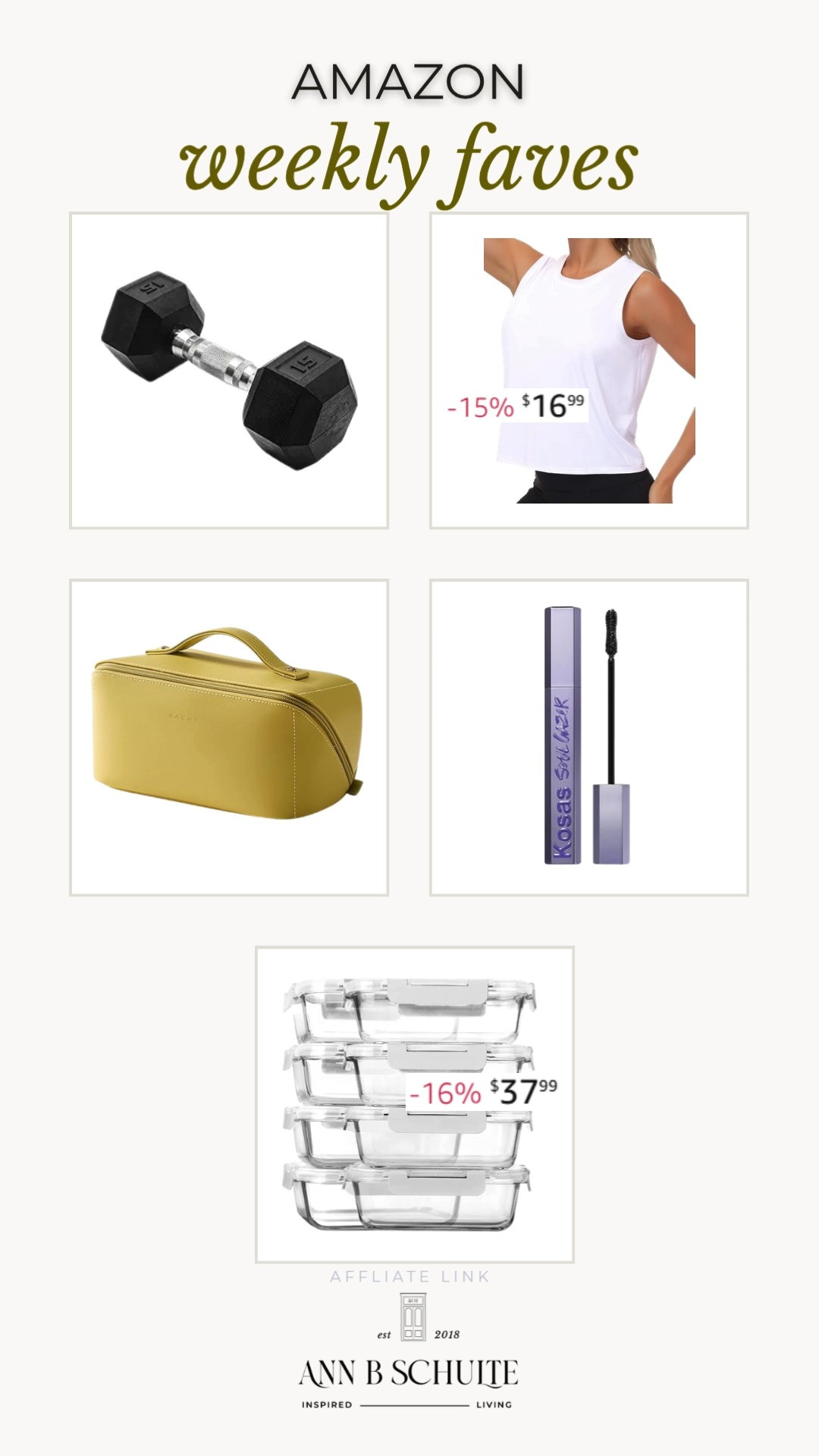 This week's faves are here! From workout gear to stylish tops and beauty essentials, these picks will help you stay on top of your game. Check them out now! 💪✨

#WeeklyFaves #AmazonFinds 

 #LTKActive #LTKSaleAlert #LTKBeauty