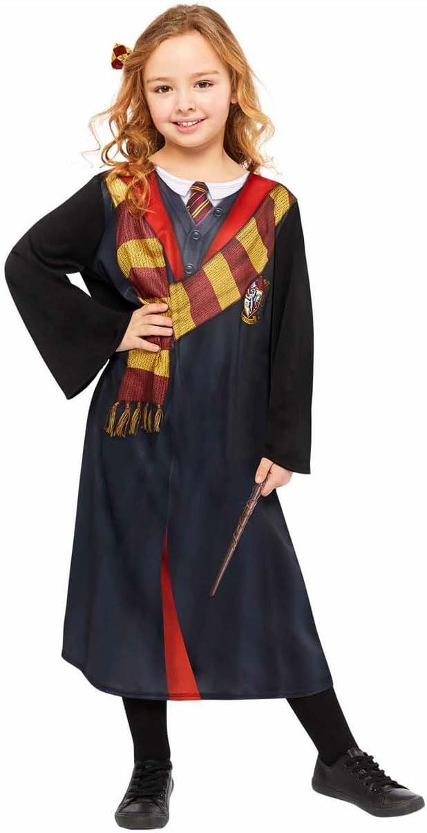 amscan Girls Child Hermione Deluxe Robe Kit Harry Potter World Book Week Fancy Dress | Amazon (UK)