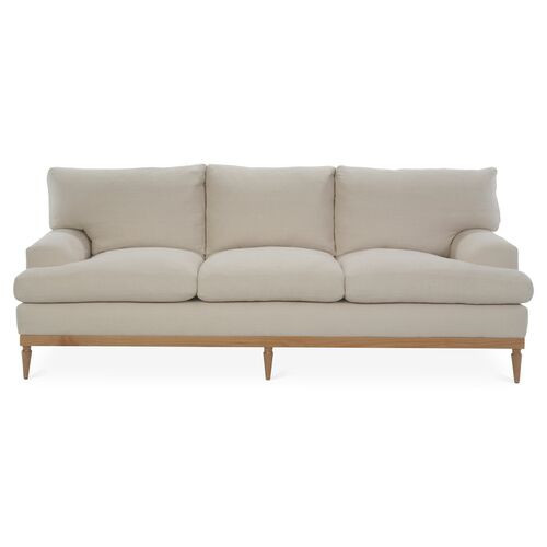Sutton Linen Sofa | Couch, Settee - Beige - Comfortable, Durable, Exclusive | One Kings Lane