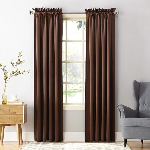 Sun Zero Barrow Energy Efficient Rod Pocket Curtain Panel Pair | Amazon (US)