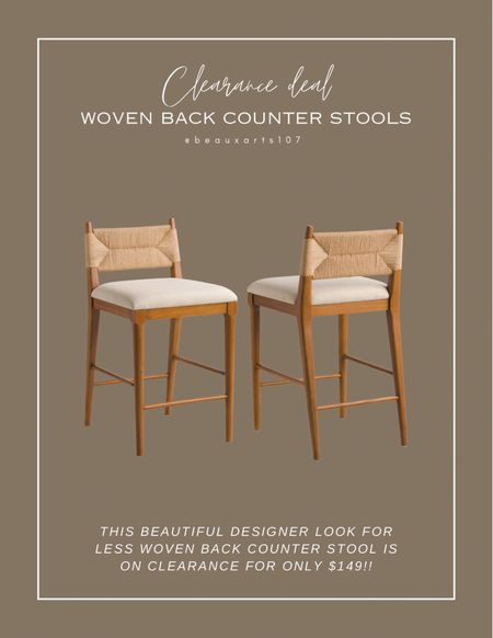 Shop this beautiful designer look for less counter stool on clearance here for only $149!! 

#LTKSaleAlert #LTKHome #LTKStyleTip