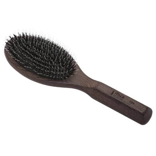 Ibiza Hair Oval Detangling Brush (CX7) | Hybrid Boar/Nylon Bristles for Smoothing & Shine | Durable Carbonized Wood | Ideal for All Lengths & Textures | Heat Resistant | Amazon (US)