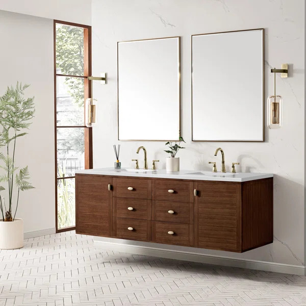 Amberly 72" Double Bathroom Vanity Set | Wayfair North America