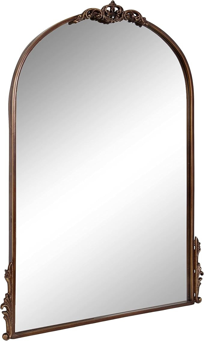 Kate and Laurel Myrcelle Traditional Arched Mirror, 25 x 33, Bronze, Decorative Vintage Arch Mirr... | Amazon (US)