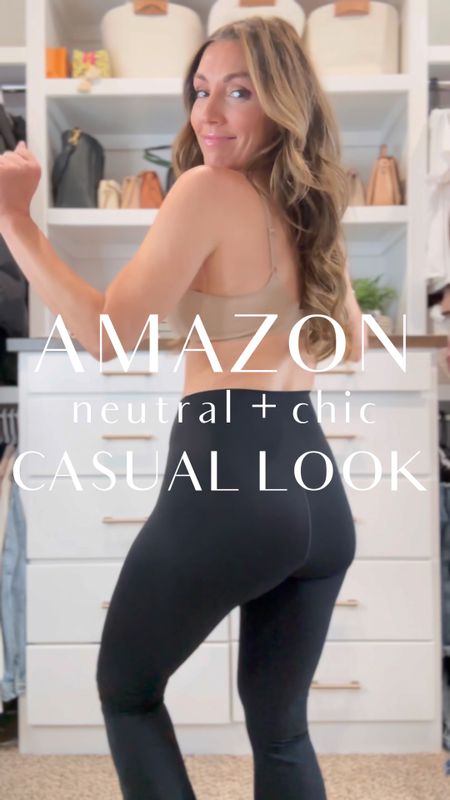#amazon #flareleggings #momoutfit #casualstyle 
Wearing size small in leggings, tunic, and coatigan is such a cute neutral chic look! 

#LTKbump #LTKfindsunder50 #LTKstyletip