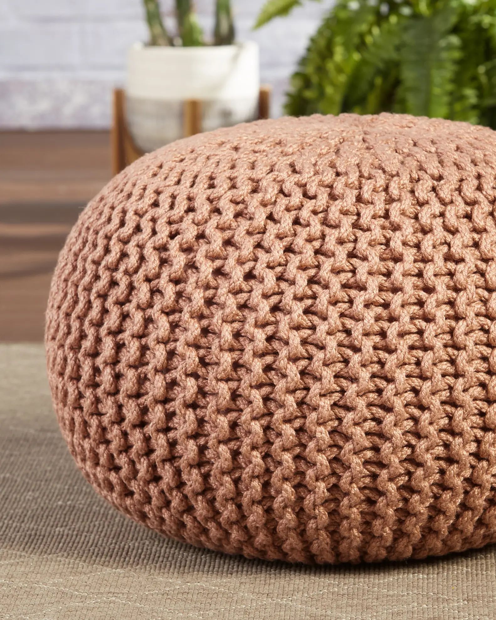 Indoor/Outdoor Knit Pouf | Quince