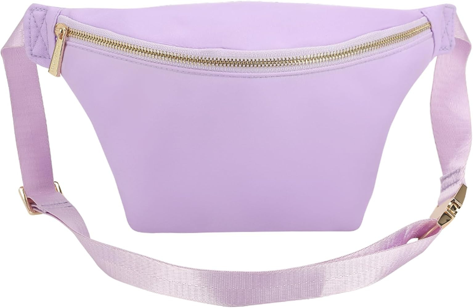 Waist Belt Nylon Fanny Pack Crossbody Bag for Women Travel (Purple) | Amazon (US)