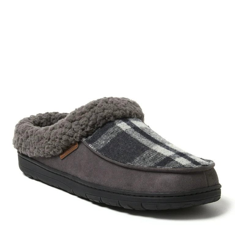 Dearfoams Cozy Comfort Men's Plaid Moc Toe Clog Slippers | Walmart (US)