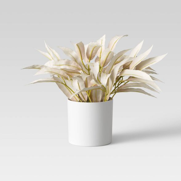 10" x 9.5" Artificial Bleached Leaves Arrangement in Pot - Threshold™ | Target