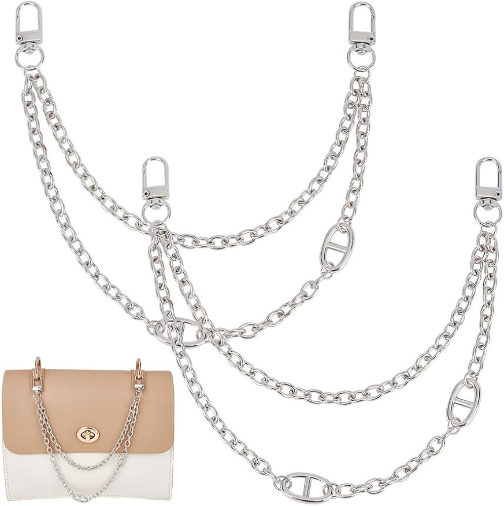 UNICRAFTALE 2Pcs 11.46" Bag Extender Chain Handbag Charm Decorative Chain Bag Strap Extender Allo... | Amazon (US)