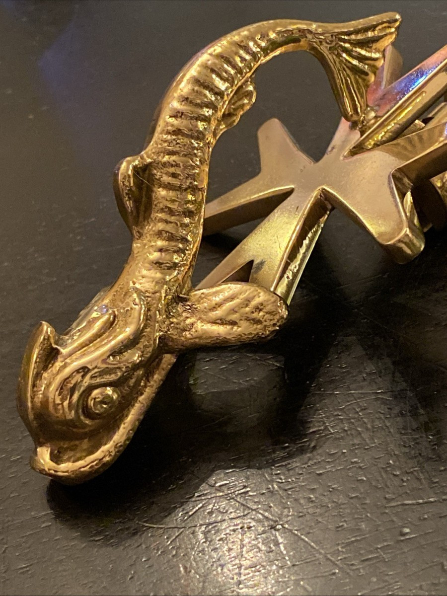 Vintage Solid Brass Koi Door Knocker Cutajar Malta Heavy 7” | eBay US