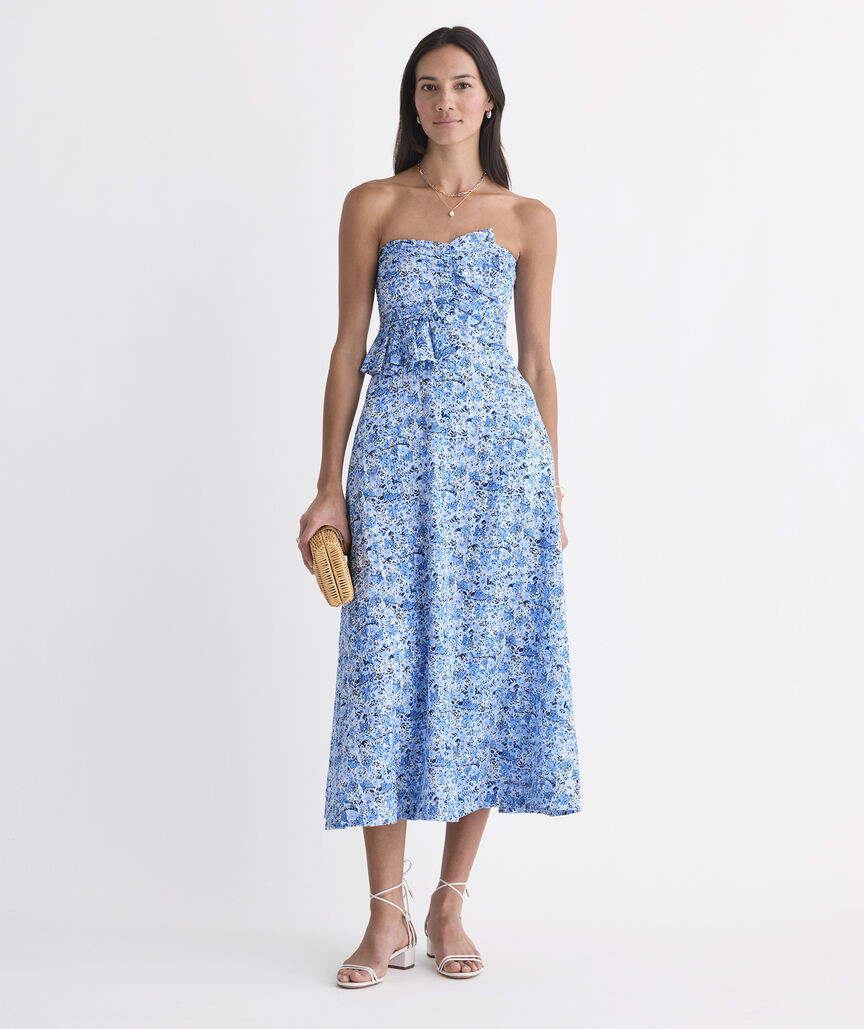 Kentucky Derby Maria Strapless Dress | vineyard vines