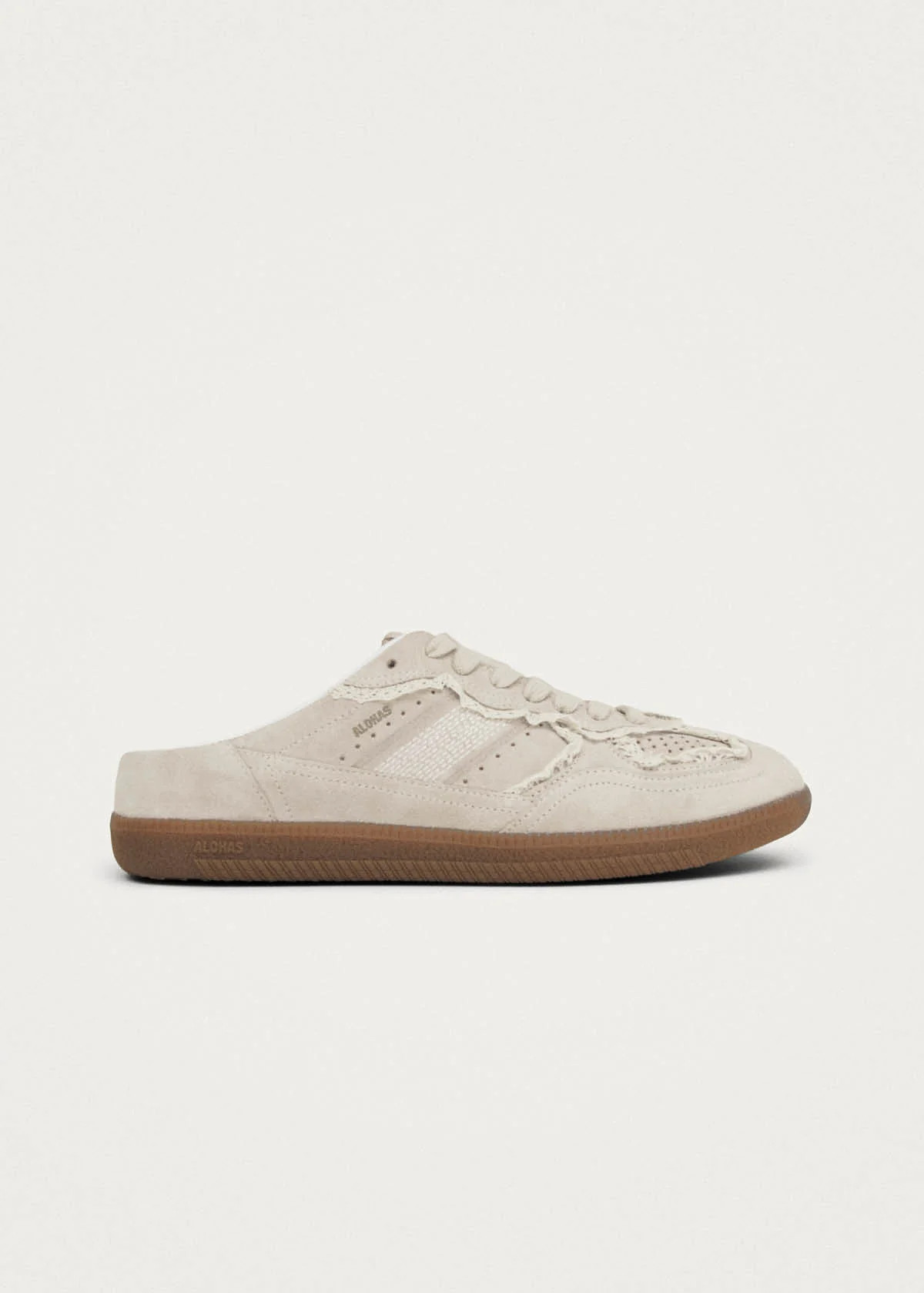 Tb.490 Mule Crochet Cream Leather Sneakers | ALOHAS (Global)