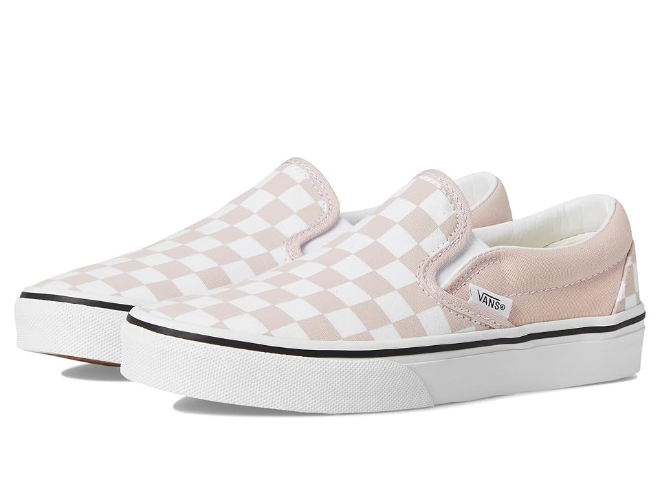 Vans Kids Classic Slip-On (Big Kid) Kids Shoes Color Theory Checkerboard Sepia Rose : 5.5 Big Kid M, Canvas | Zappos