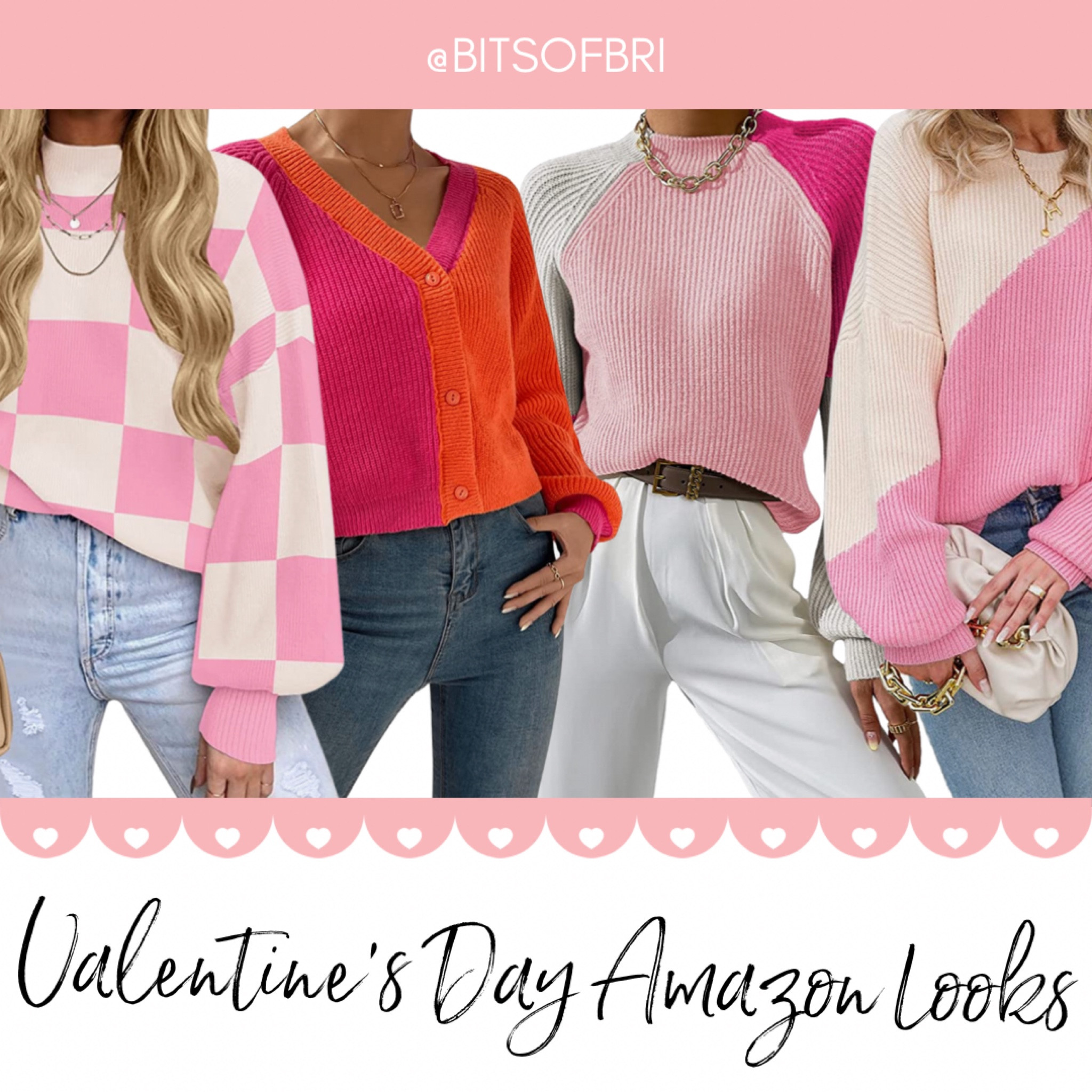Amazon Valentines Day Looks | pink color block sweaters on Amazon 

#LTKstyletip #LTKFind #LTKunder50
