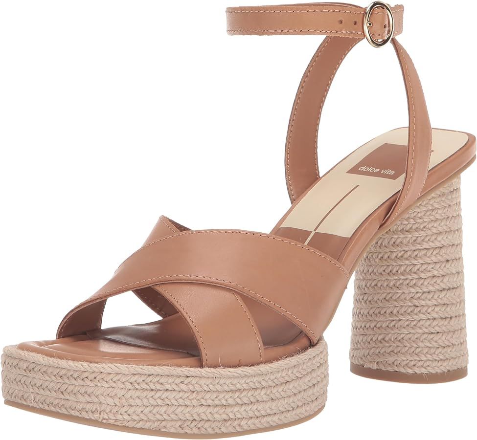 Amazon.com | Dolce Vita Women's ARLOW Heeled Sandal, Luggage Leather, 10 | Heeled Sandals | Amazon (US)