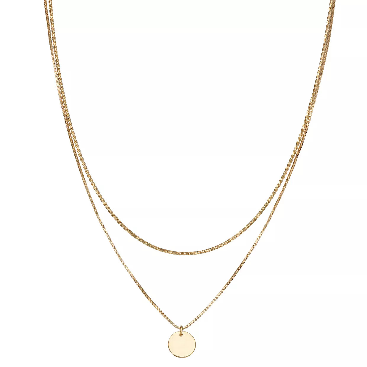 Nine West Gold Tone Multirow Coin Necklace | Kohl's