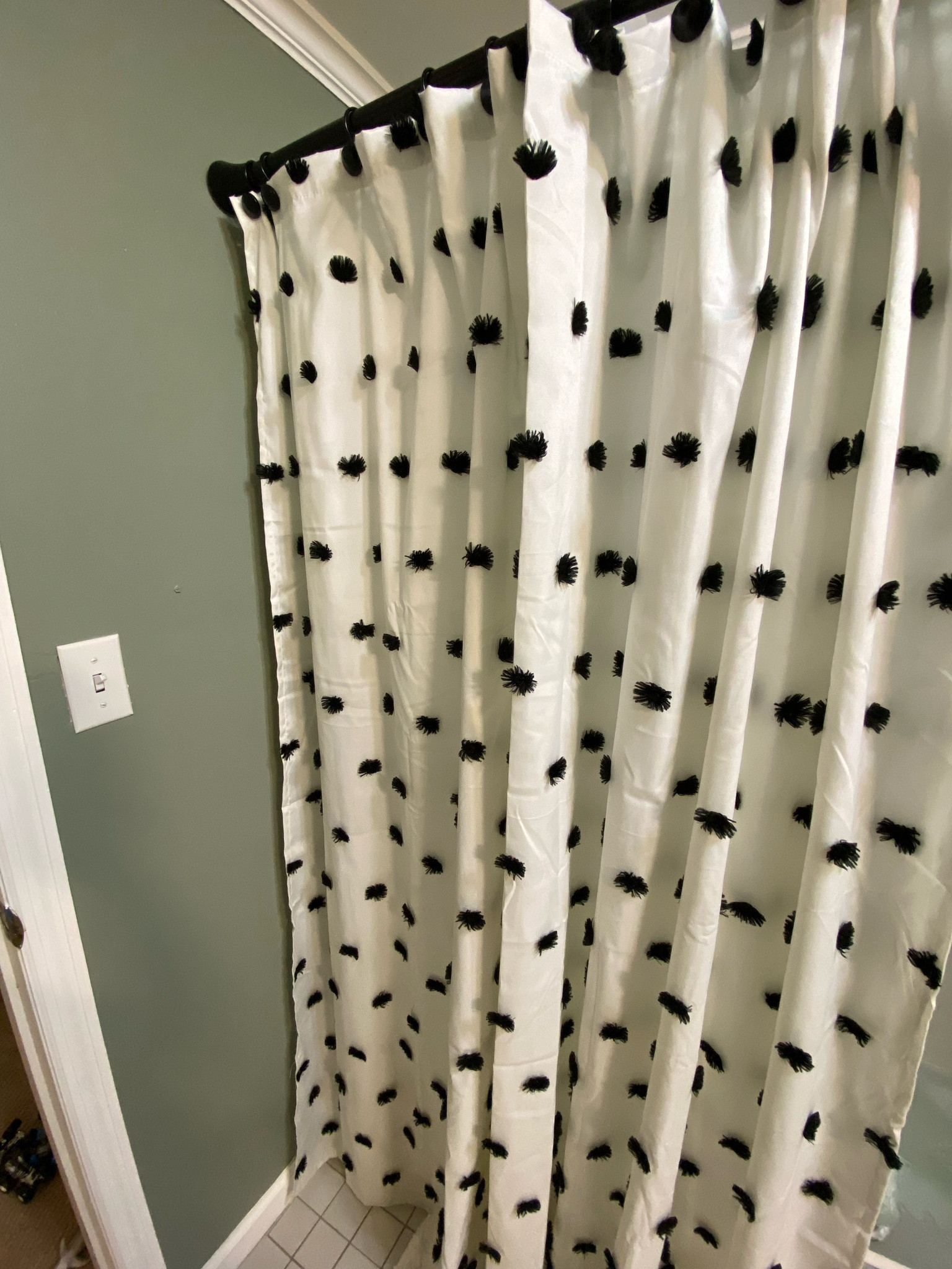 One of my favorite little updates..threw up a rod and a shower curtain over sliding glass shower doors and it instantly elevated the room for about $30 😍😍

#LTKHome