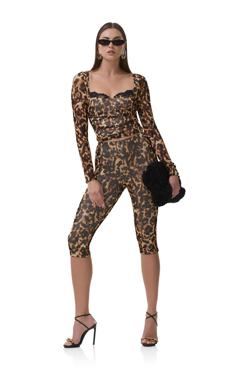 Gianna Capri Pant - Winter Animal | ShopAFRM