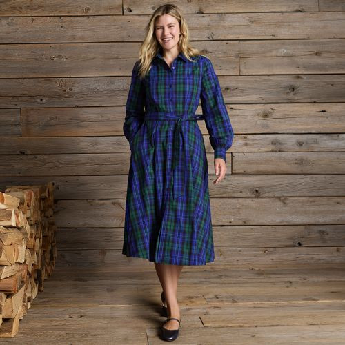 Women's Tall Poplin Perfect Shirt Dress - Lands' End - Pink - M | Lands' End (US)