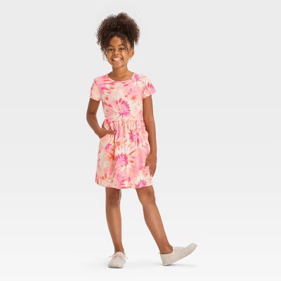 Girls' Short Sleeve Knit Dress - Cat & Jack™ | Target