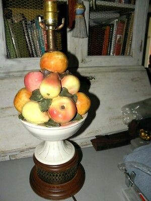 Majorica Italian Topiary Colorful Fruit VintageTable Lamp | eBay | eBay US