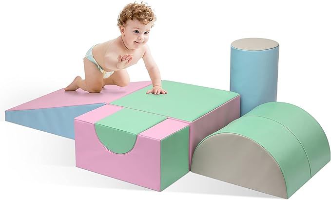 M HI-Mat Soft Climb and Crawl Activity Play Set，Safe Soft Foam Block for Preschoolers,Toddlers,... | Amazon (US)