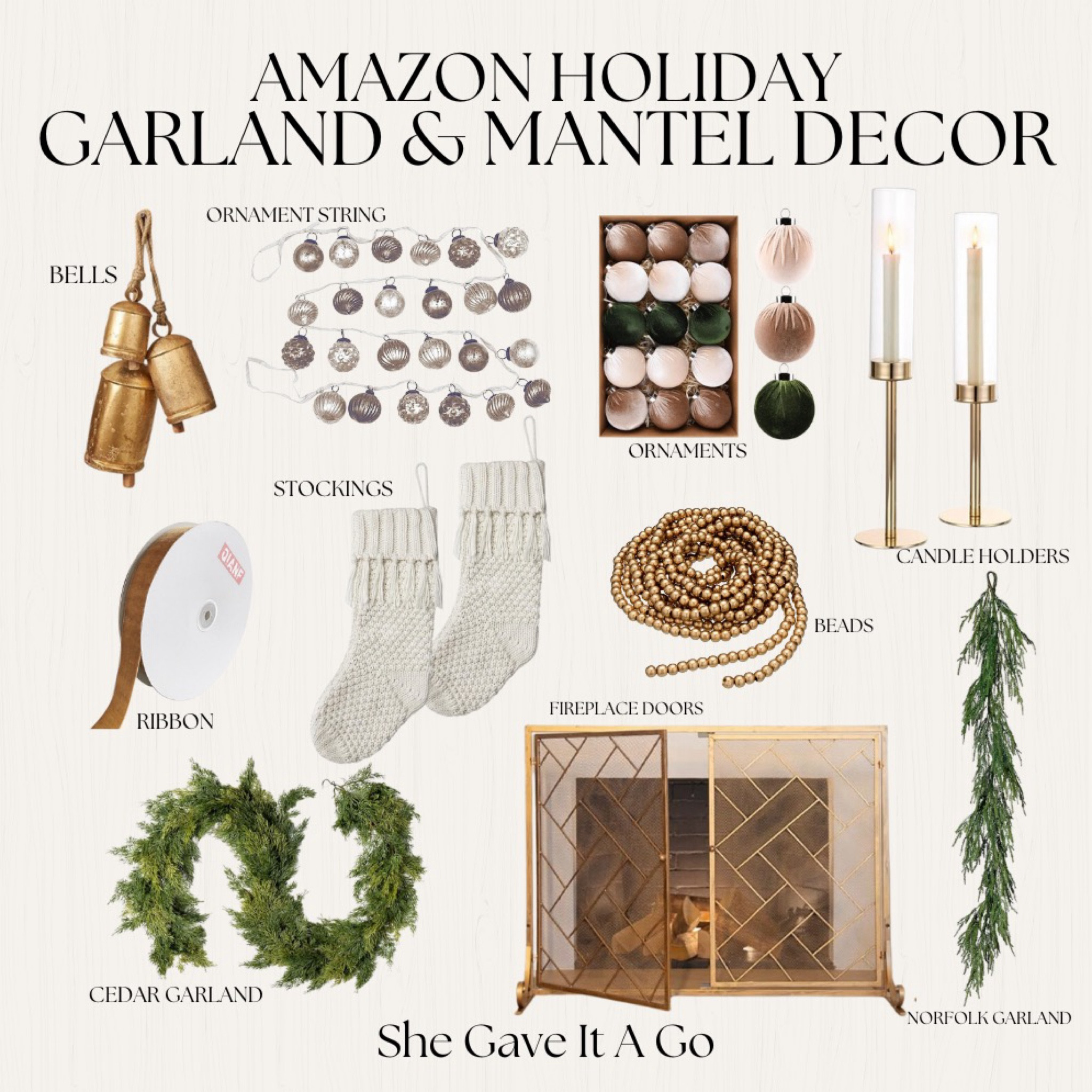 amazon holiday garland and mantel decor!!

#LTKHome #LTKSeasonal #LTKHoliday