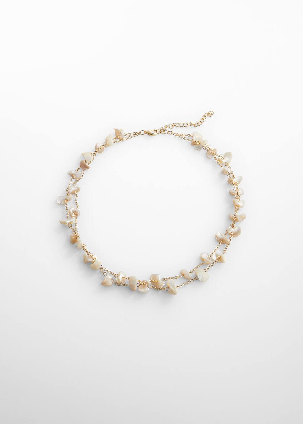 Mother-of-pearl beads necklace | MANGO (UK)