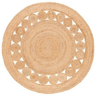 Safavieh Natural Fiber Danusa Farmhouse Rug - 5' x 5' Round - Natural | Bed Bath & Beyond