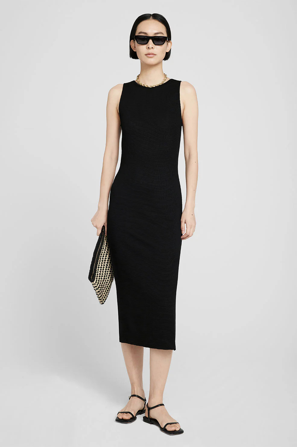 Savannah Dress - Black Waffle | Anine Bing