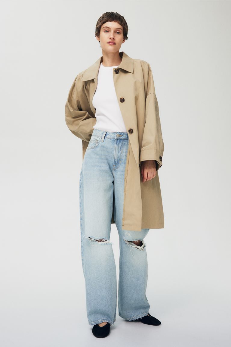 Baggy High Jeans - High waist - Extra-long legs - Light denim blue - Ladies | H&M US | H&M (US + CA)