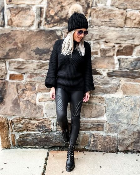 Must have faux leather moto leggings. Available in petite sizes: wearing XSP

#LTKHoliday #LTKstyletip #LTKGiftGuide