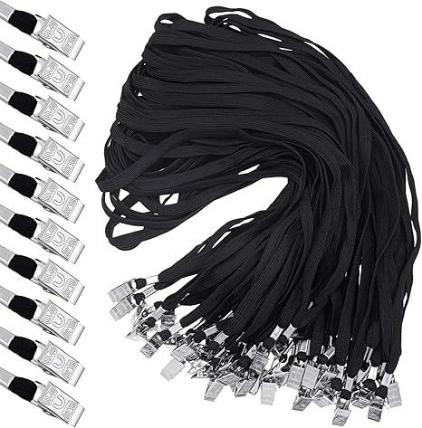 Hoolerry 300 Pcs Lanyards Clips Bulk for ID Name Badge Holder Lanyards Flat with Swivel Hook for ... | Amazon (US)