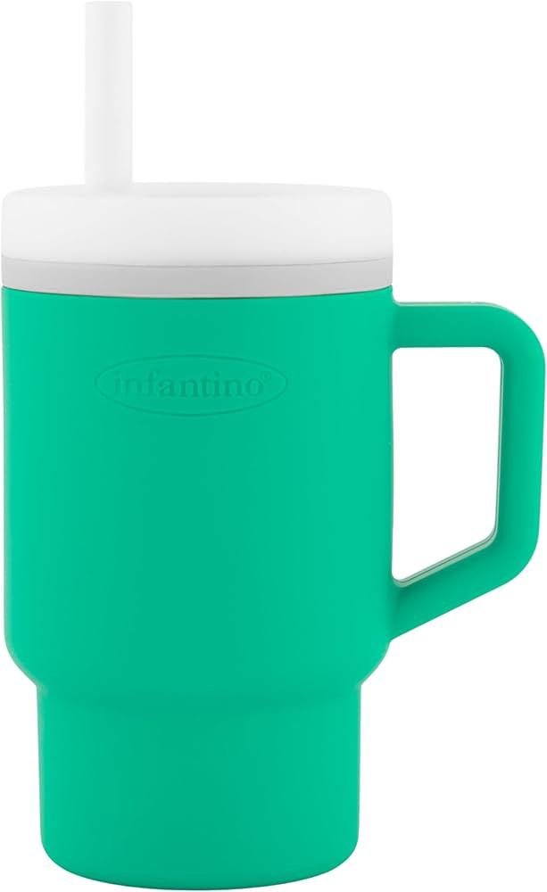 Infantino My 1st Tumbler, Silicone Sippy Cup with Straw & Handle, Spill-Resistant Baby Cup for On... | Amazon (US)