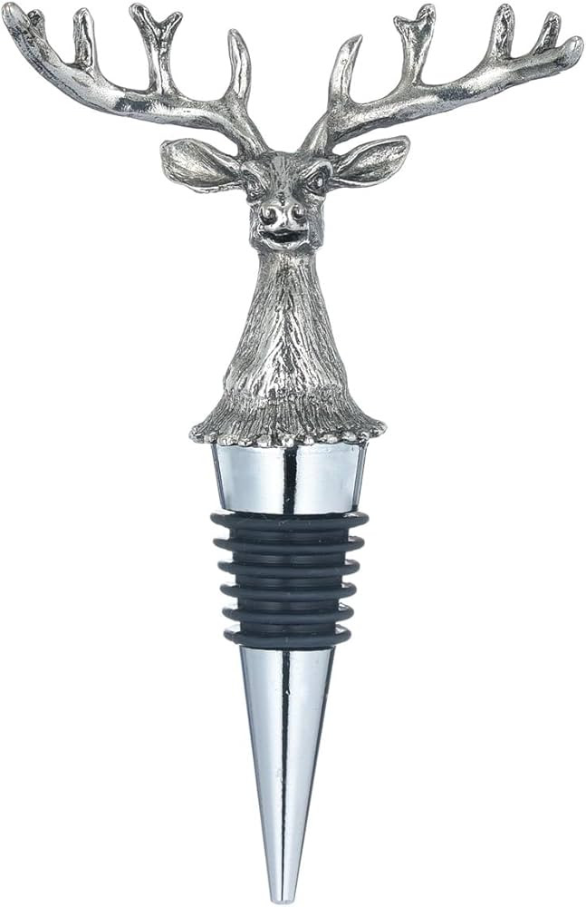 Wine Stoppers,Reusable Deer Wine Bottle Stoppers,Alloy Steel Champagne Stoppers, Perfect Wine Gif... | Amazon (US)