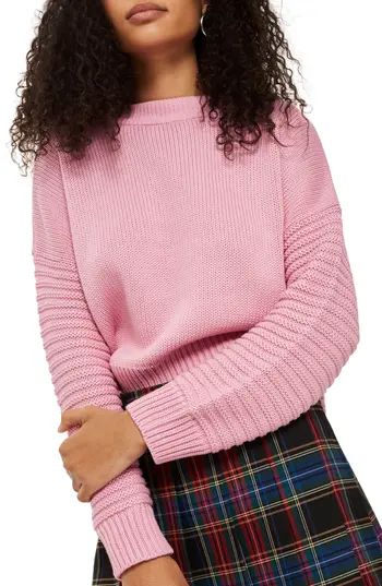 Women's Topshop Stitch Detail Sleeve Sweater | Nordstrom