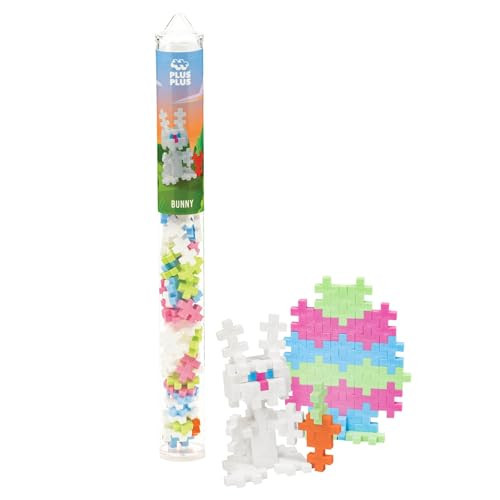PLUS PLUS 3D Puzzle Building Block Set, 70 Mini Interlocking Pieces, Fun Holiday Activities for Kids - Bunny Mini Maker Tube | Amazon (US)