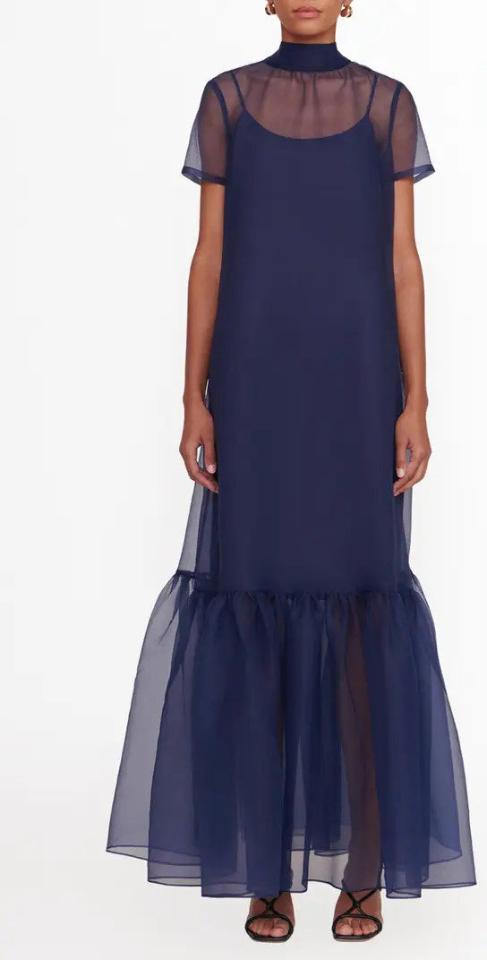 STAUD Calluna Ruffle Hem Organza Gown | Nordstrom | Nordstrom