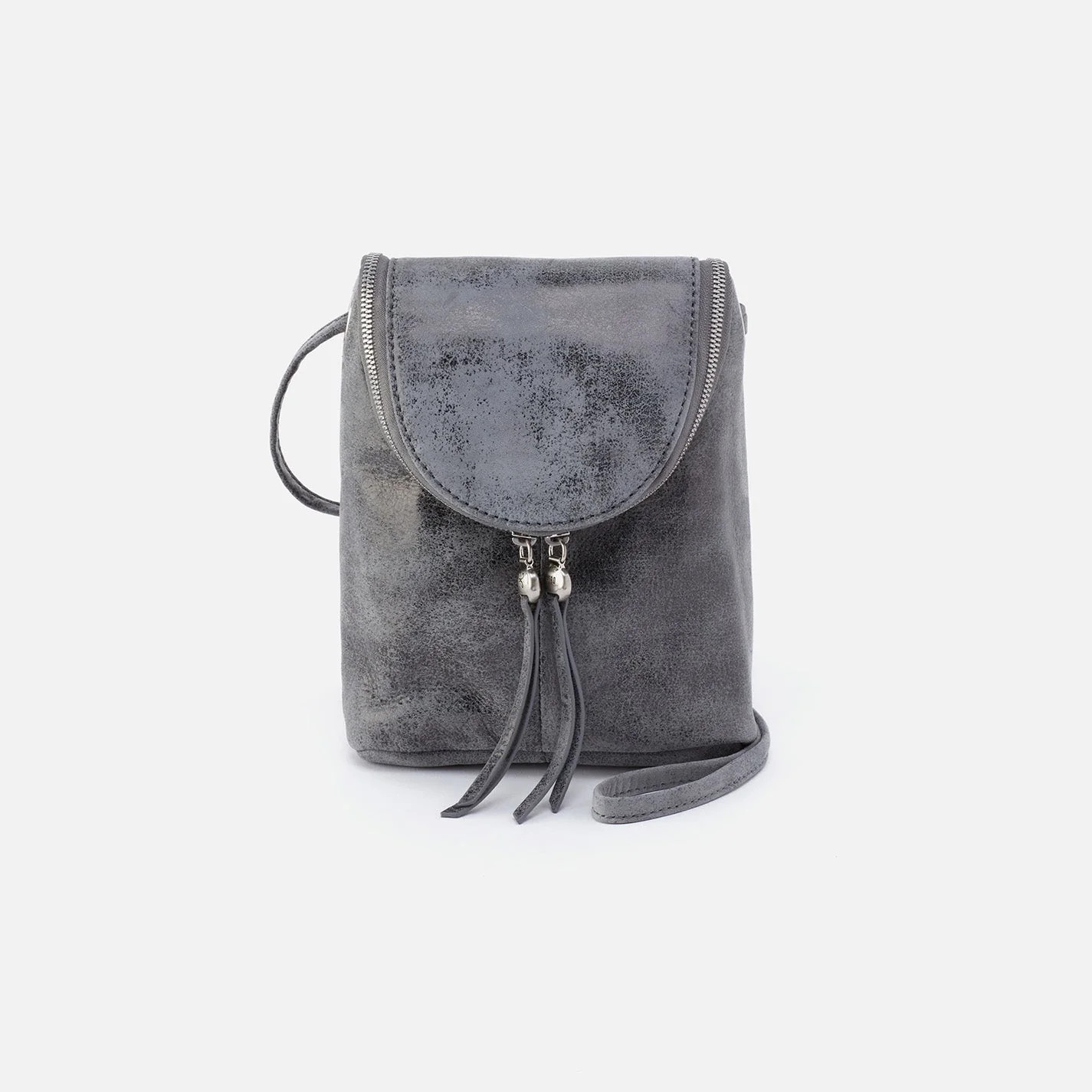 Fern Crossbody in Buffed Leather - Grey | HOBO Bags
