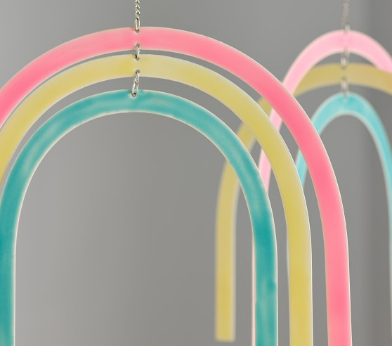 Enamel Rainbow Ceiling Mobile | Pottery Barn Kids