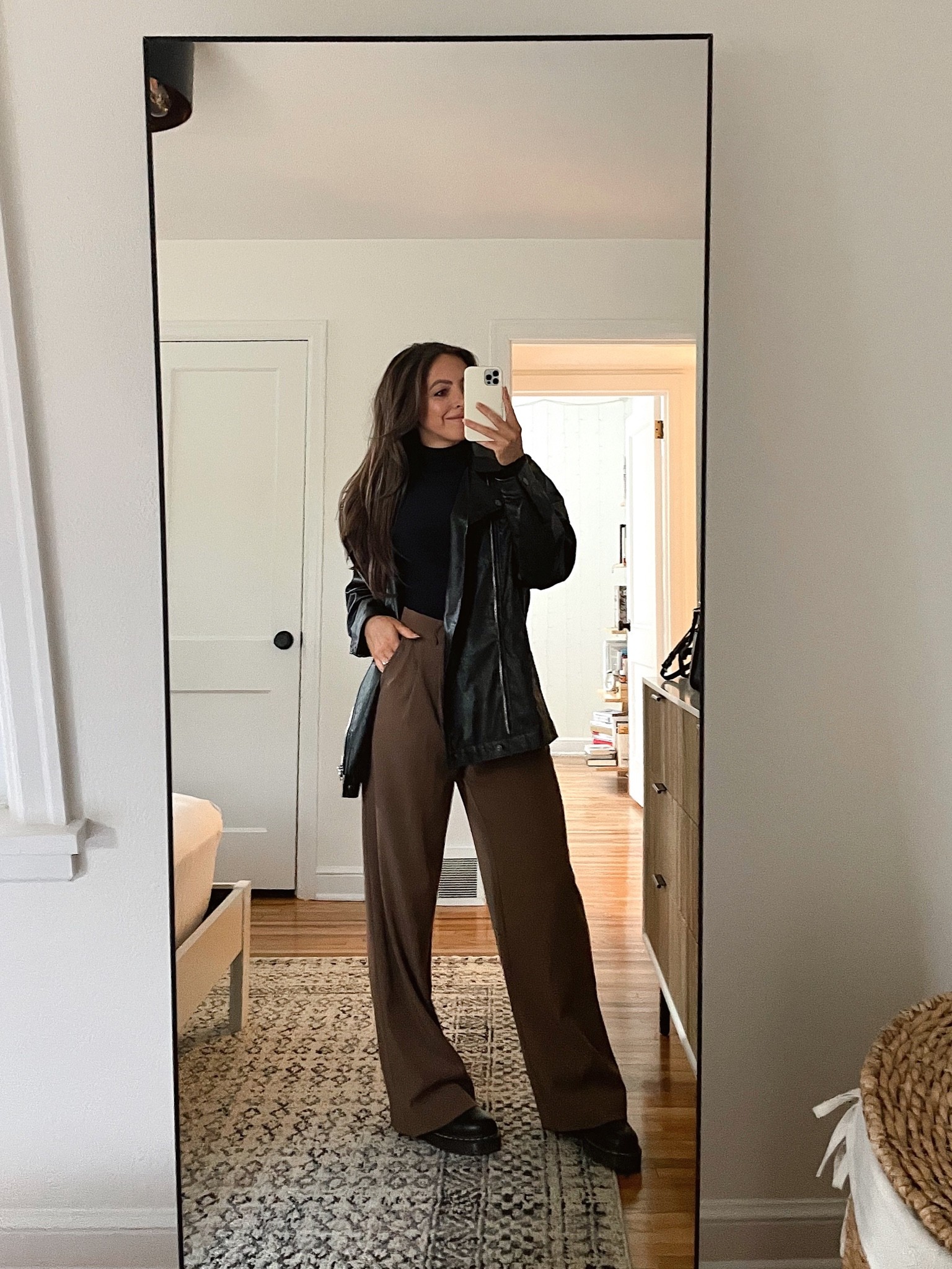 Bodysuit size small
Exact pants are archer pants from Princess Polly, size 6 (I like them a little roomy & use the button stick pins to tailor the waist)
Exact jacket is Princess Polly next in line jacket, M/L

#LTKunder100 #LTKstyletip #LTKworkwear