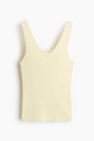 H & M - Knit Tank Top - Light Yellow | H&M (US + CA)