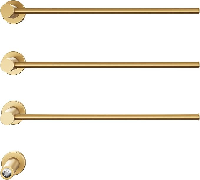 Swiss Madison Claire 3-Bar Electric Towel Warmer Heated Towel Racks for Bathroom in Brushed Gold | Amazon (US)