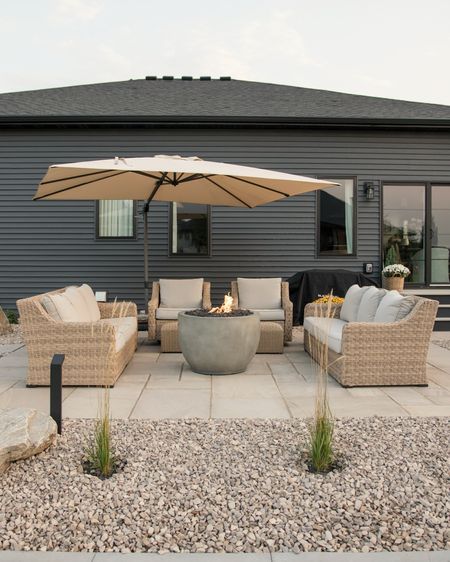 Number one seller and favorite for April, our patio sofas and chairs from Walmart! The tan color is sold out, but the darker brown is available! I also linked an affordable concrete fire pit (another top seller)  

#LTKstyletip #LTKhome #LTKsalealert