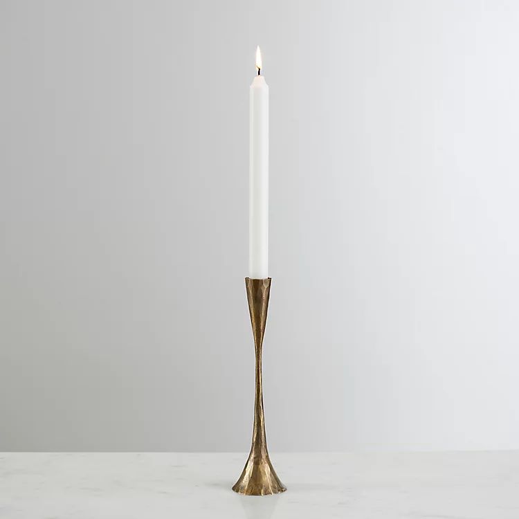 Textured Gold Taper Candle Holder, 10 in. | Kirkland's Home