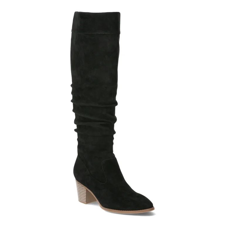 Time and Tru Women's Tall Heeled Slouch Boots, Sizes 6-11 - Walmart.com | Walmart (US)